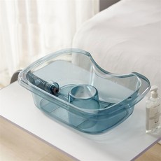 Dr.펠리스제이 노인 샴푸대야 머리 세발기, 블루, 1개