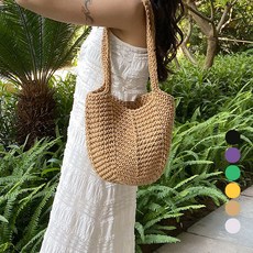 夏季手工編織針織單肩包