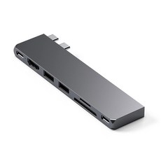 사테치 USB C타입 7in1 맥북 에어 프로 멀티 허브 슬림 ST-HUCPHSM, Space Grey