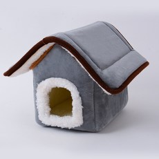 요런개 홈스윗홈 소동물 둥지 22 x 15 x 19 cm, 그레이, 1개