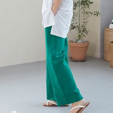 비나인 여성용 쿠링 린넨 와이드 팬츠