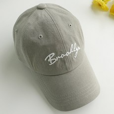 롸잇나우 심플 브로키 자수 볼캡 모자