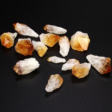 黃色水晶粗石頭 100g, 混色