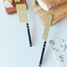 보겐 쌍띠에 치즈커터 + 브레드나이프 세트, 1세트, 골드(헤드), 블랙(핸들)