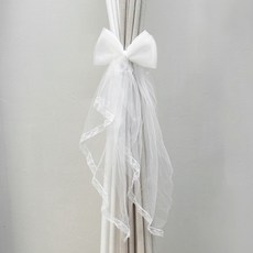 더원홈데코 레이스 리본 커튼 타이백 20 x 60 cm, 1개, 화이트