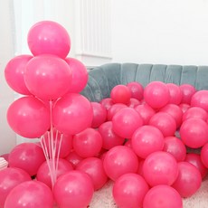 피앤비유니티 스탠다드 라운드 풍선 25cm 100p, 12진핑크, 1세트 12 스탠다드 진핑크, 100개