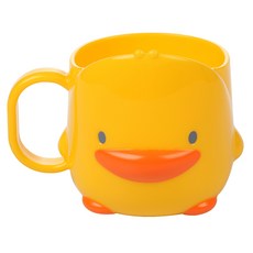 PiYOPiYO 黃色小鴨 造型立體杯, 超萌小鴨外型, 重量輕,不易摔破, 大人孩童都適用, 黃色, 1個, 240ml