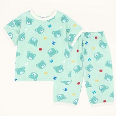 mollimelli friends 童款Minky熊寬鬆版型室內服上下套裝