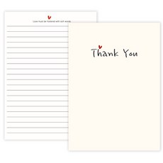 말풍선 편지지 50p, Thank you, 1개