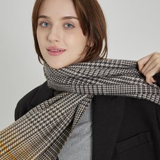 質感格紋圍巾