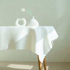 쉐리엘 깔끔한 구김방지 테이블보, 대(180 x 260 cm), 아이보리, 1개