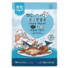 Neko 吶一口 凍乾貓飼料 海洋雙饗宴 生鮮鮭魚+鱈魚凍乾 無穀鮮肉糧, 生鮮鮭魚 + 鱈魚凍乾, 150g, 1包