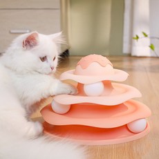 랜보어 고양이 아이스크림 턴테이블 장난감 FREE, 핑크, 1개