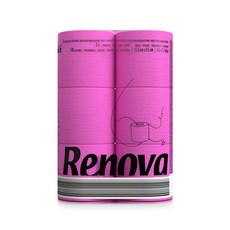 레노바 블랙라벨 3겹 컬러티슈 핑크 16.1m, 6롤, 1팩