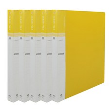 현풍 40매 비보 클리어화일 인덱스 A4, 노랑색, 5개