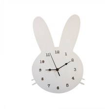 스마트리빙 인테리어 토끼 벽시계, 01 화이트