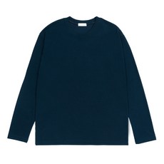 플레이즈 남성용 라운드넥 롱슬리브 스웨터 오버핏 티셔츠