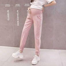 옆 스트라이프 캐주얼리 운동복 임산부 편한 바지