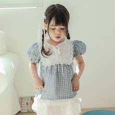 Kikimora女童款Mary格紋雪紡衫