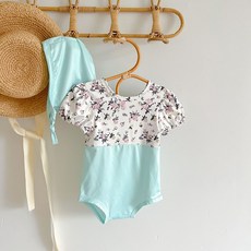 유아꽃수영모자