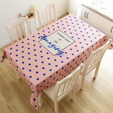 마켓에이 핑크 린넨 패브릭 식탁보, TYPE1, 85 x 85 cm