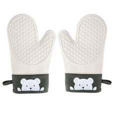 실리콘 곰돌이 주방 오븐장갑 양손세트 MP244, 혼합색상, 1세트