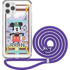 디즈니 렛츠 트래블 투명방탄 카드 목걸이 휴대폰 케이스