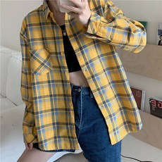 루나걸 여성용 카미 체크 셔츠