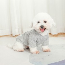 파스텔펫 반려동물 럭키베어 짜임 니트, 그레이