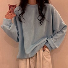 짜임새 있는 솜사탕 캔디 임산부 맨투맨