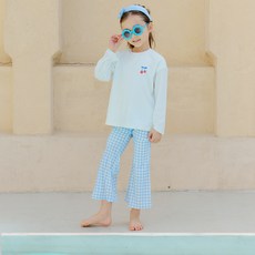 베베쥬 여아용 걸리쉬 썸머 래쉬가드 상하의 세트