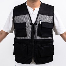 駝色多功能工作網背心