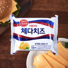 서울우유치즈 체다 슬라이스 치즈 15매입, 270g, 1개