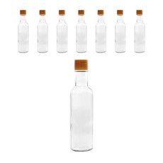 투명원형 오일병 소캡골드캡, 8개, 180ml