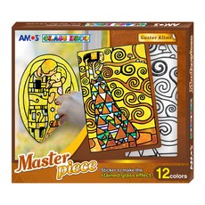 Amos 仿克林姆畫作彩繪玻璃貼材料組, 克里姆特, 1盒