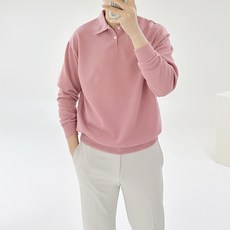 Ador Classic Upear 11 彩色鈕扣領亨利領運動衫長袖 T 卹