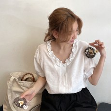 밍크뮤프릴롱블라우스