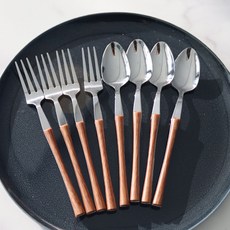 좋은예감 아르센 커트러리 세트 실버B, 1세트, 티스푼 4p + 티포크 4p 1세트, 티스푼 4p + 티포크 4p