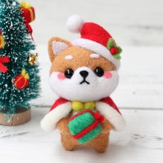 DIY 양모펠트 니들펠트 양모공예 37 산타 시바, 1개