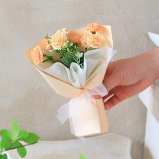 센트바스켓 조화 납골당 미니 꽃다발, 카네이션코랄, 1개 카네이션코랄, 1개