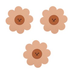 BUBU 실리콘 걸이식 꽃 냄비 받침, 오렌지, 3개