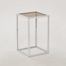 데리B 브론즈 유리 큐브 협탁 400, B형 화이트