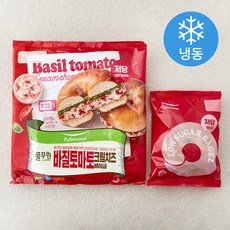 풀무원 바질 토마토 크림치즈 베이글 3개입 (냉동), 435g, 1개 435g, 1개