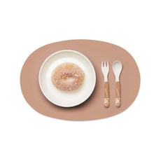 PAPA STUFF Ellony Papa 蛋形狀矽膠餐具墊 300 x 202mm 磚紅色 1入, Mini 300*202*1.5mm, 1個