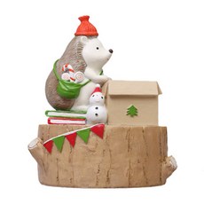 JHCompany 산타 고슴도치 화분 오브제 사탕 도치, 혼합색상