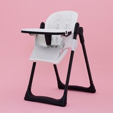 konum 幼兒用新款雙色高腳椅, 白色