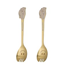 테이블아트 윙킹베어 티타늄 포카락 2p, 무광골드, 단품