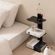 리센트 어반 미니 북타워 스탠딩 선반, 블랙, 1개