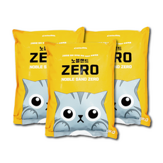 노블샌드 응고형 제로 벤토나이트 고양이 모래 무향, 3개, 6kg