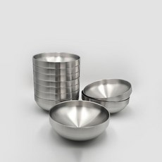 스텐 무광 이중턱 냉면기 19cm, 10개 10개